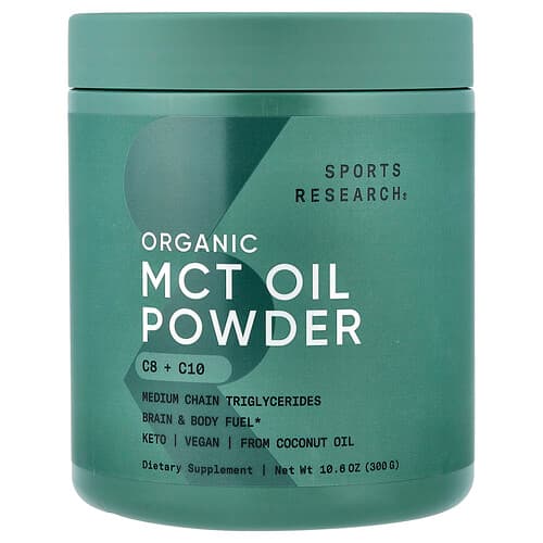 Sports Research, Organic MCT Oil Powder, 10.6 oz (300 g)