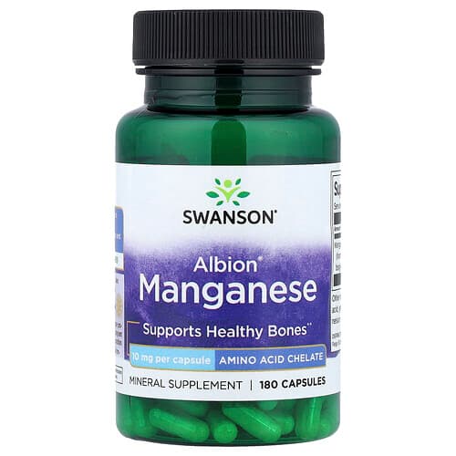 Swanson Vitamins, Albion® Manganese, 10 mg, 180 Capsules