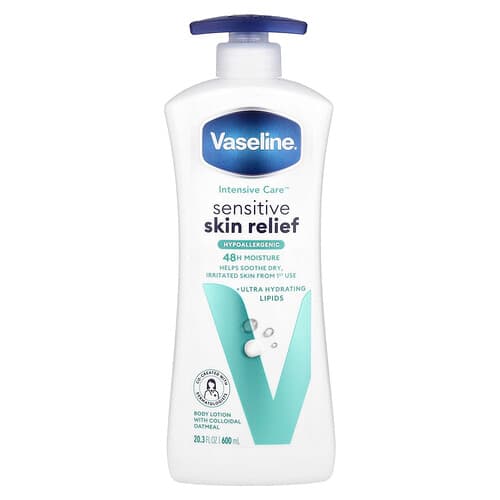Vaseline, Intensive Care™, Sensitive Skin Relief Body Lotion, Fragrance Free, 20.3 fl oz (600 ml)
