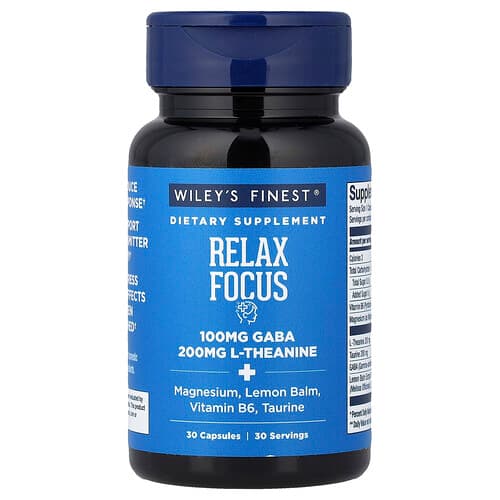 Wiley's Finest, Relax Focus, 30 Capsules